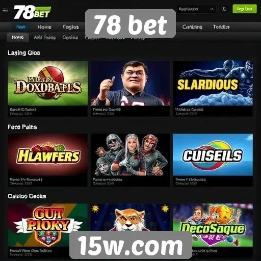 Principais jogos disponíveis na plataforma 78 bet